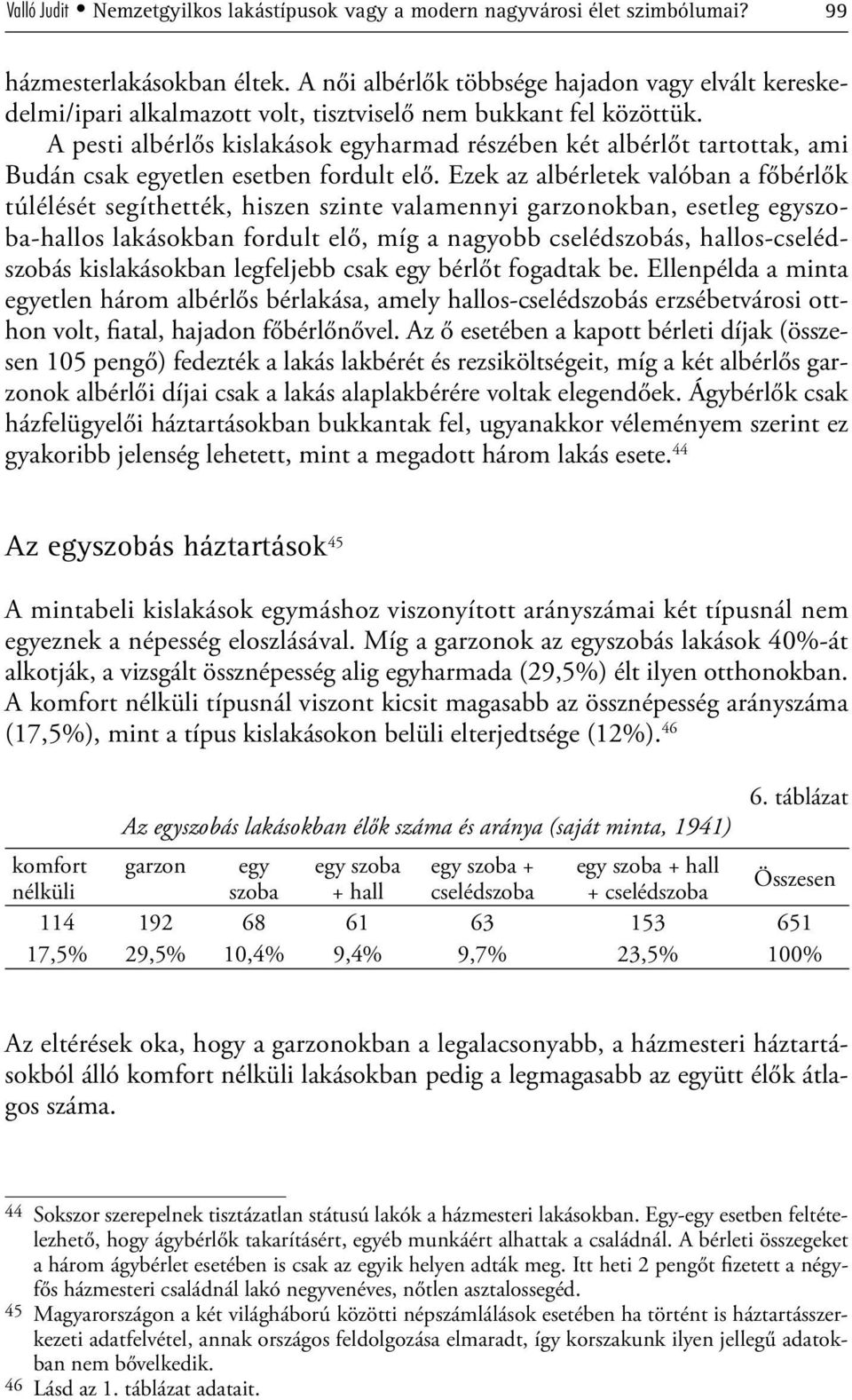 A pesti albérlős kislakások egyharmad részében két albérlőt tartottak, ami Budán csak egyetlen esetben fordult elő.