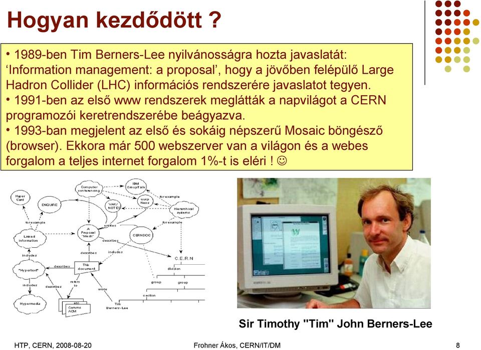 Hadron Collider (LHC) információs rendszerére javaslatot tegyen.