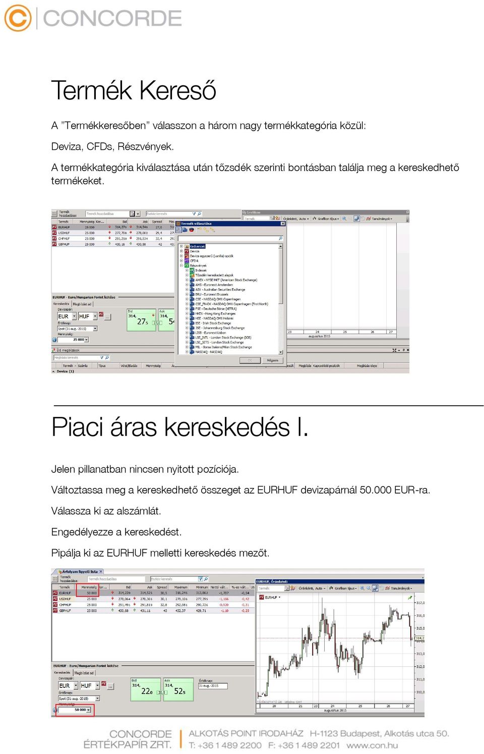 Piaci áras kereskedés I. Jelen pillanatban nincsen nyitott pozíciója.