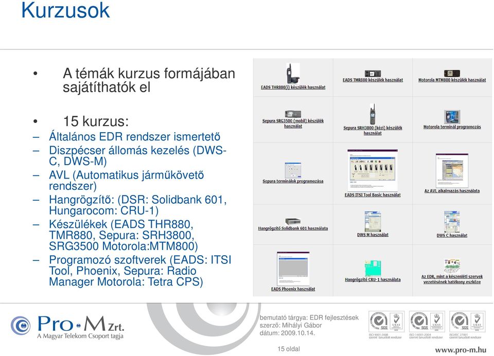 Solidbank 601, Hungarocom: CRU-1) Készülékek (EADS THR880, TMR880, Sepura: SRH3800, SRG3500