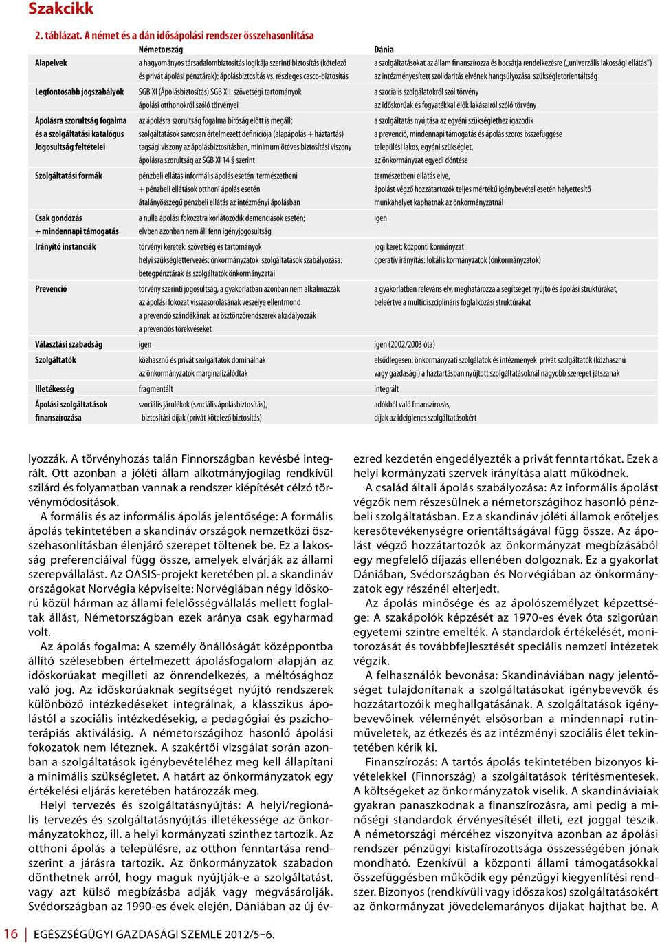 és bocsátja rendelkezésre ( univerzális lakossági ellátás ) és privát ápolási pénztárak): ápolásbiztosítás vs.