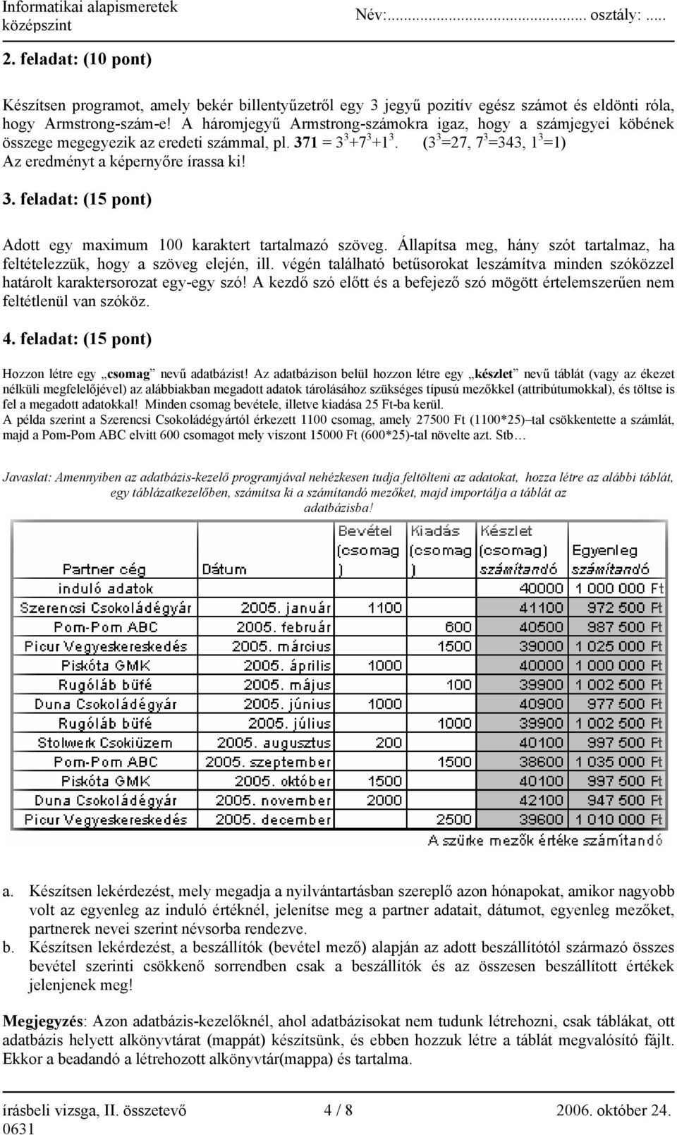 Állapítsa meg, hány szót tartalmaz, ha feltételezzük, hogy a szöveg elején, ill. végén található betűsorokat leszámítva minden szóközzel határolt karaktersorozat egy-egy szó!