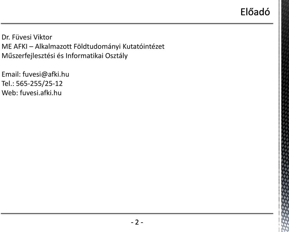 Műszerfejlesztési és Informatikai Osztály