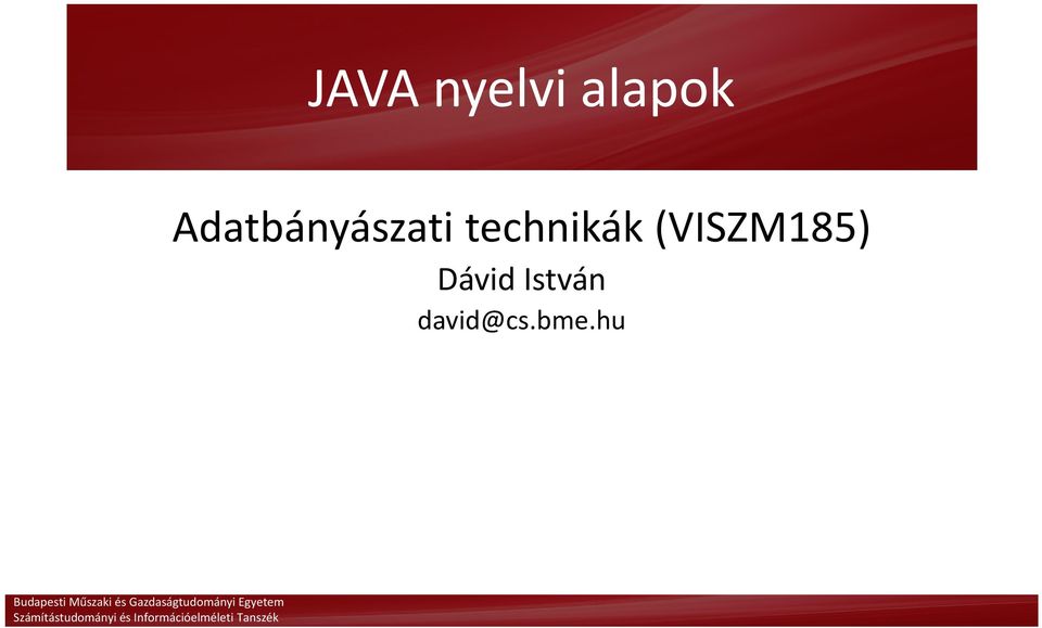 technikák (VISZM185)