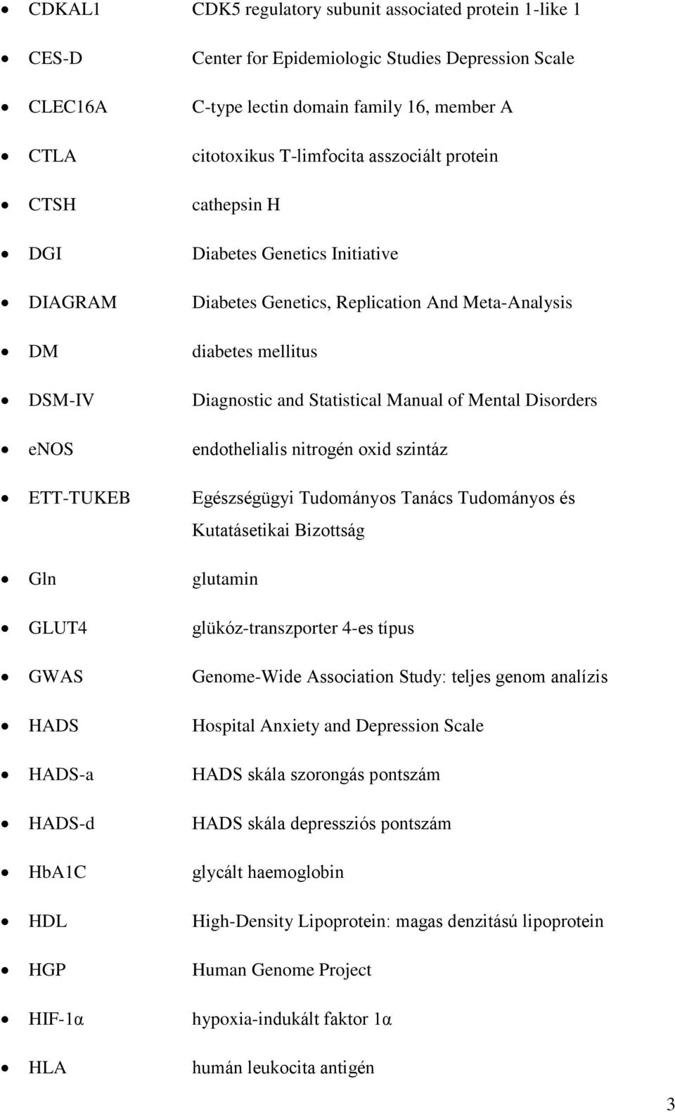 Disorders enos endothelialis nitrogén oxid szintáz ETT-TUKEB Egészségügyi Tudományos Tanács Tudományos és Kutatásetikai Bizottság Gln glutamin GLUT4 glükóz-transzporter 4-es típus GWAS Genome-Wide