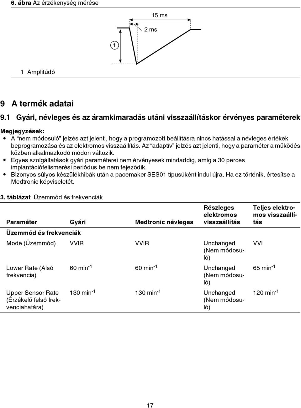 beprogramozása és az elektromos visszaállítás. Az adaptív jelzés azt jelenti, hogy a paraméter a működés közben alkalmazkodó módon változik.