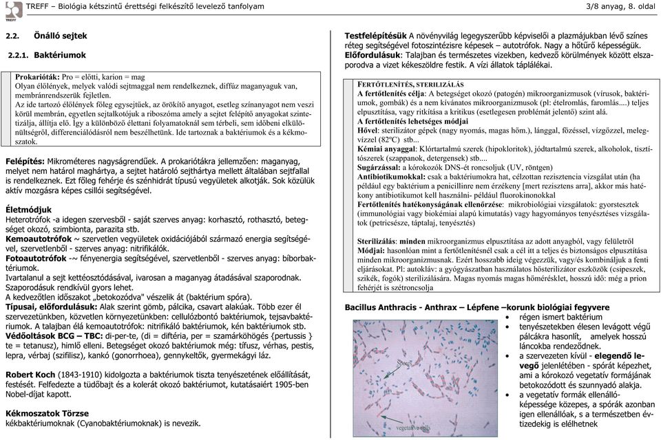 ígyakülönböz éle tanifolyamatoknál sem térbeli,sem id benielkülönültségr l,differenciálódásról nem beszélhetünk.ide tartoznakabaktériumokésakékmoszatok. Felépítés:Mikrométeres nagyságrend ek.