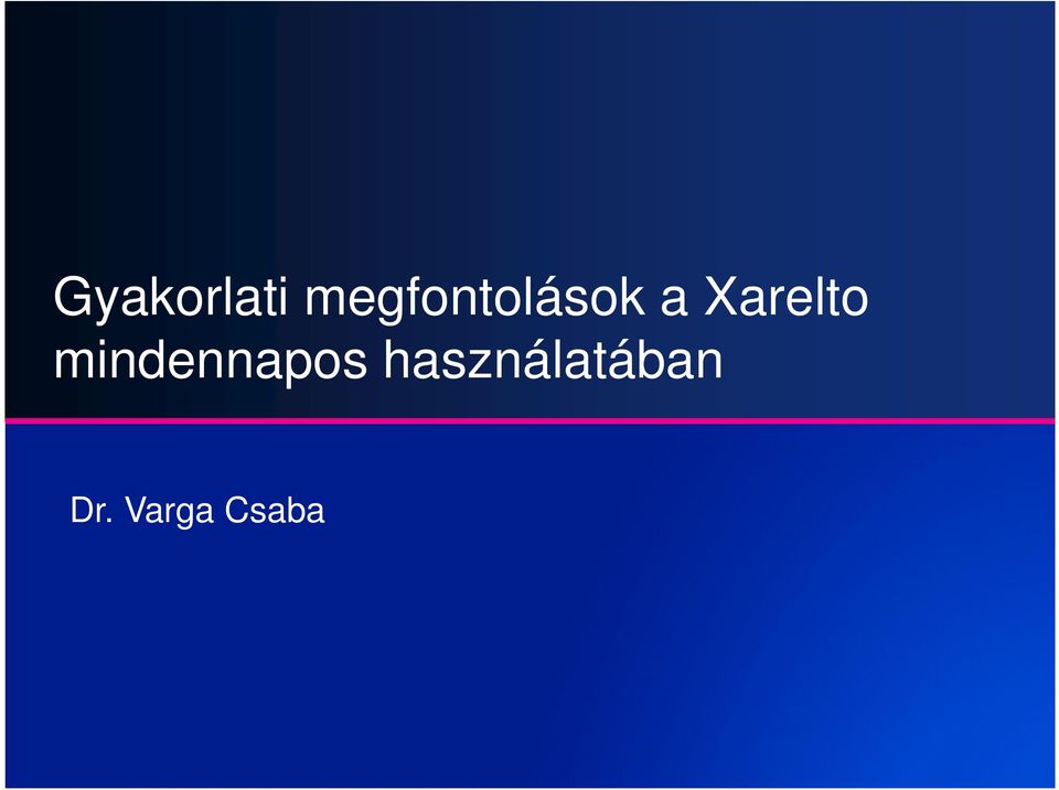 Xarelto