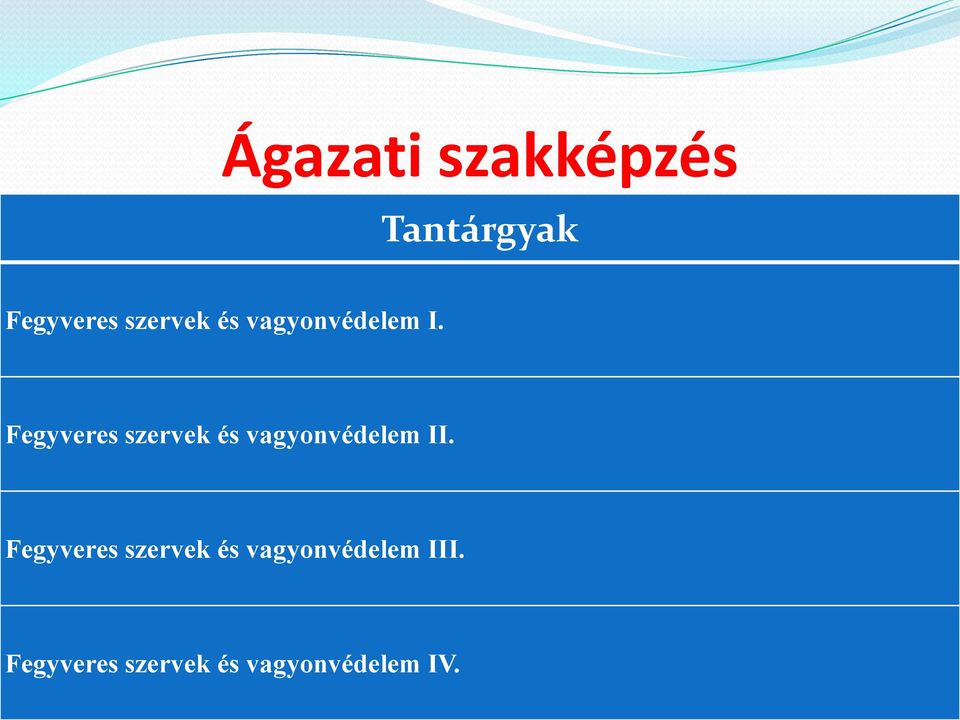 Fegyveres szervek és vagyonvédelem II.