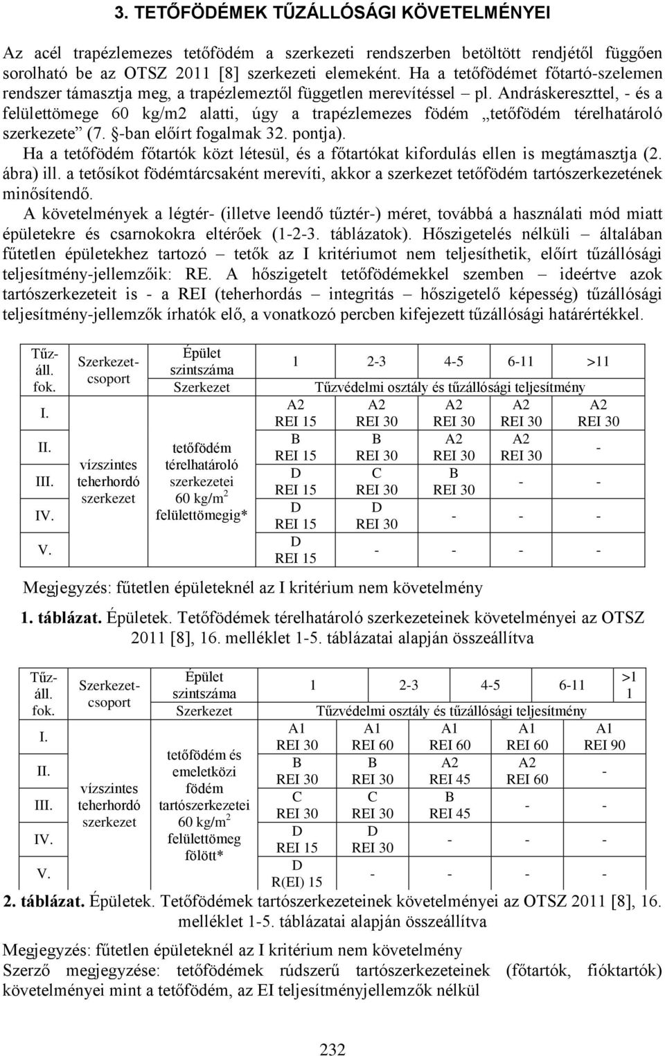 Andráskereszttel, - és a felülettömege 60 kg/m2 alatti, úgy a trapézlemezes födém tetőfödém térelhatároló szerkezete (7. -ban előírt fogalmak 32. pontja).