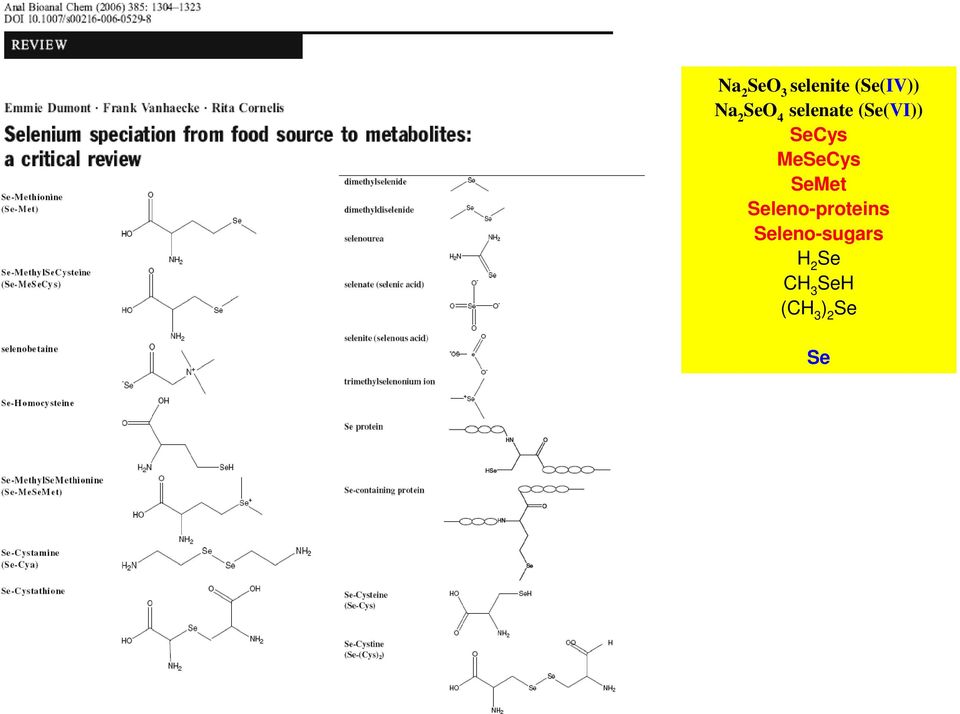 MeSeCys SeMet Seleno-proteins