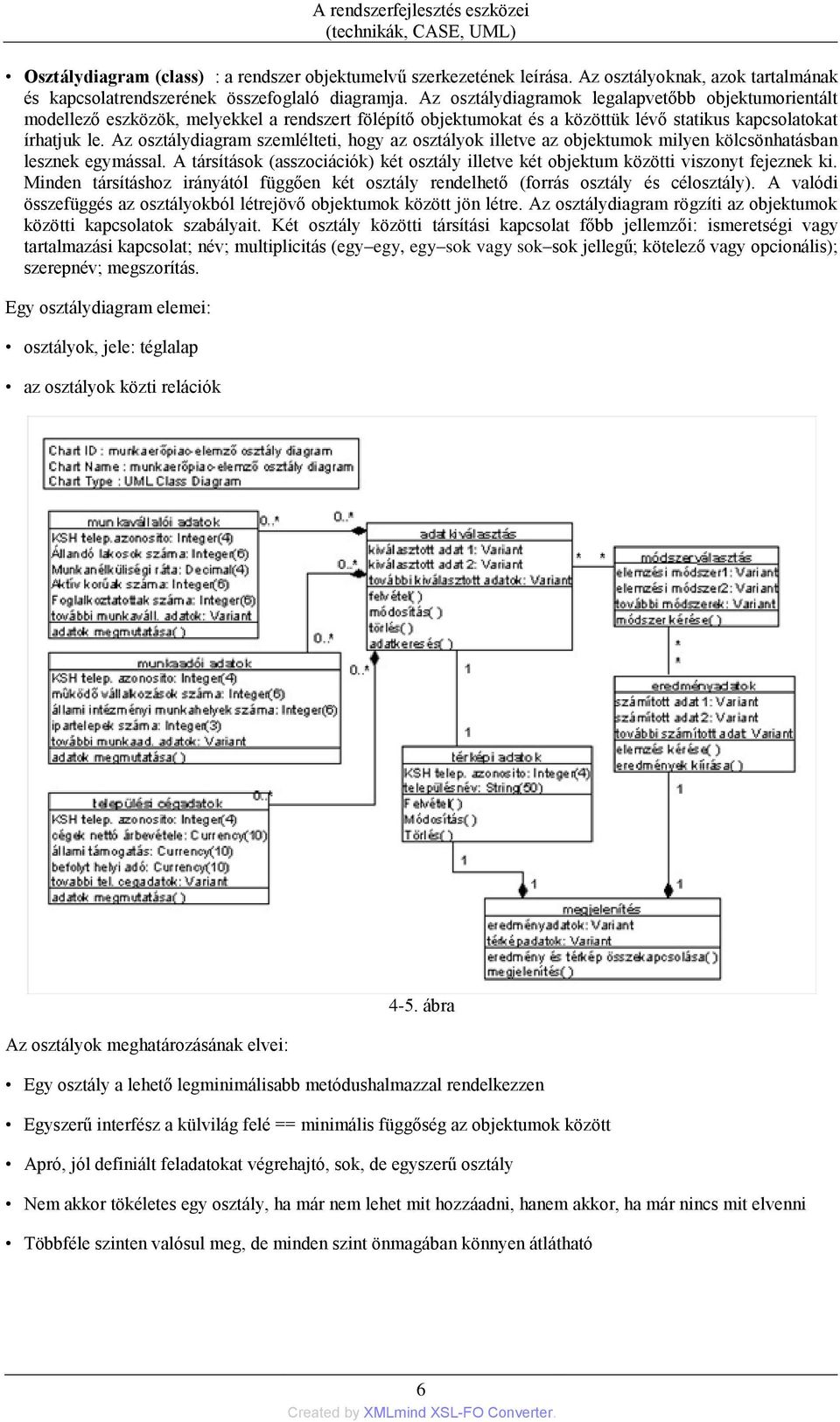 Az osztálydiagram szemlélteti, hogy az osztályok illetve az objektumok milyen kölcsönhatásban lesznek egymással.