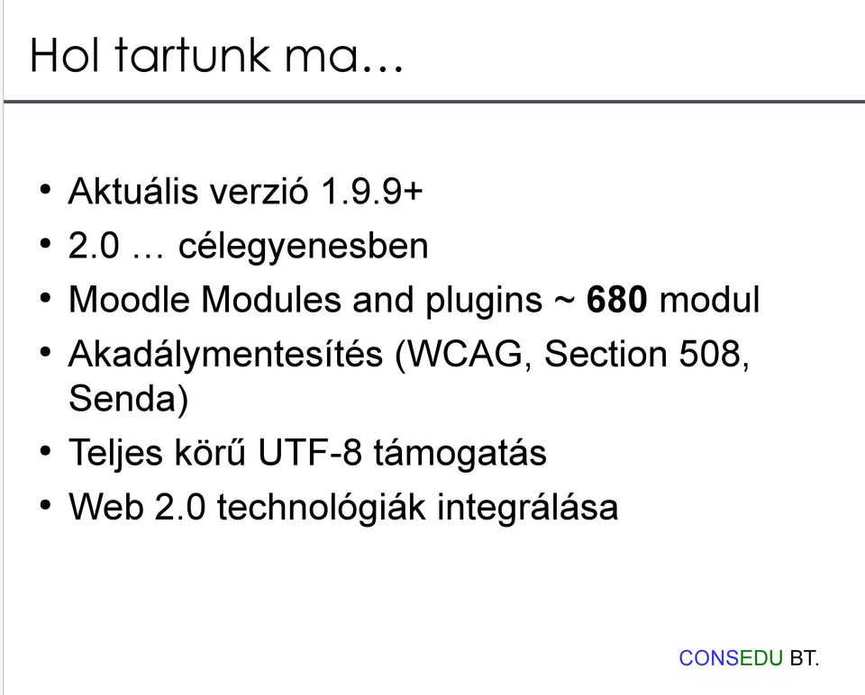 modul Akadálymentesítés (WCAG, Section 508,