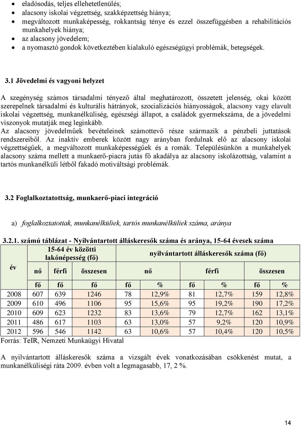 1 Jövedelmi és vagyoni helyzet A szegénység számos társadalmi tényező által meghatározott, összetett jelenség, okai között szerepelnek társadalmi és kulturális hátrányok, szocializációs hiányosságok,