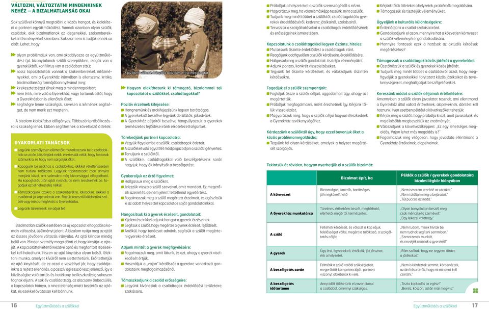 Lehet, hogy: olyan problémájuk van, ami akadályozza az együttműködést (pl. bizonytalanok szülői szerepükben, elegük van a gyerekükből, konfliktus van a családban stb.