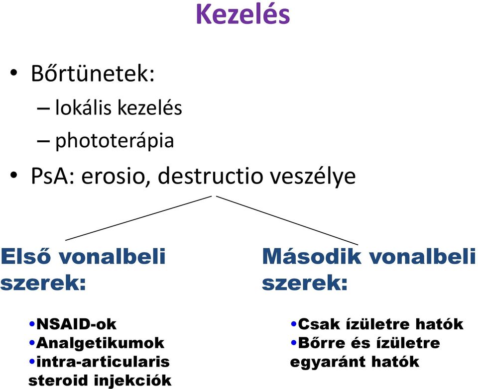 Analgetikumok intra-articularis steroid injekciók Második