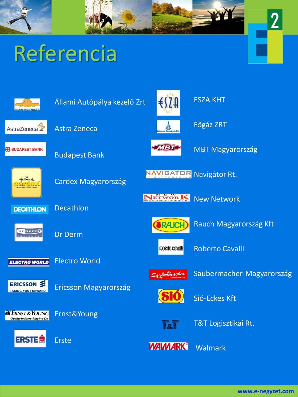 Erste ESZA KHT Főgáz ZRT MBT Magyarország Navigátor Rt.