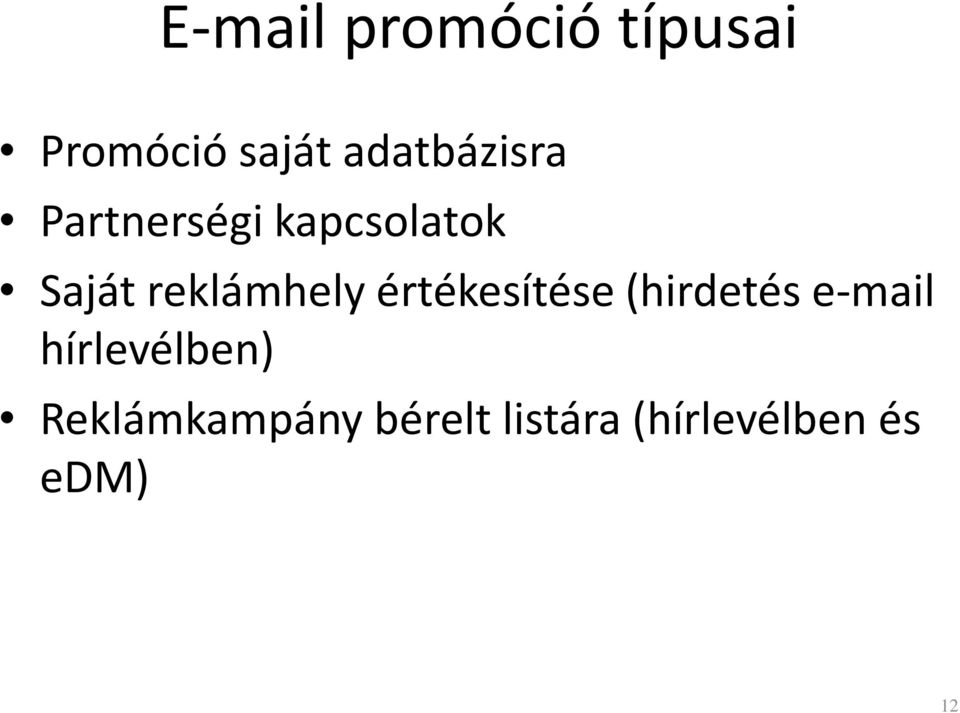 reklámhely értékesítése (hirdetés e-mail