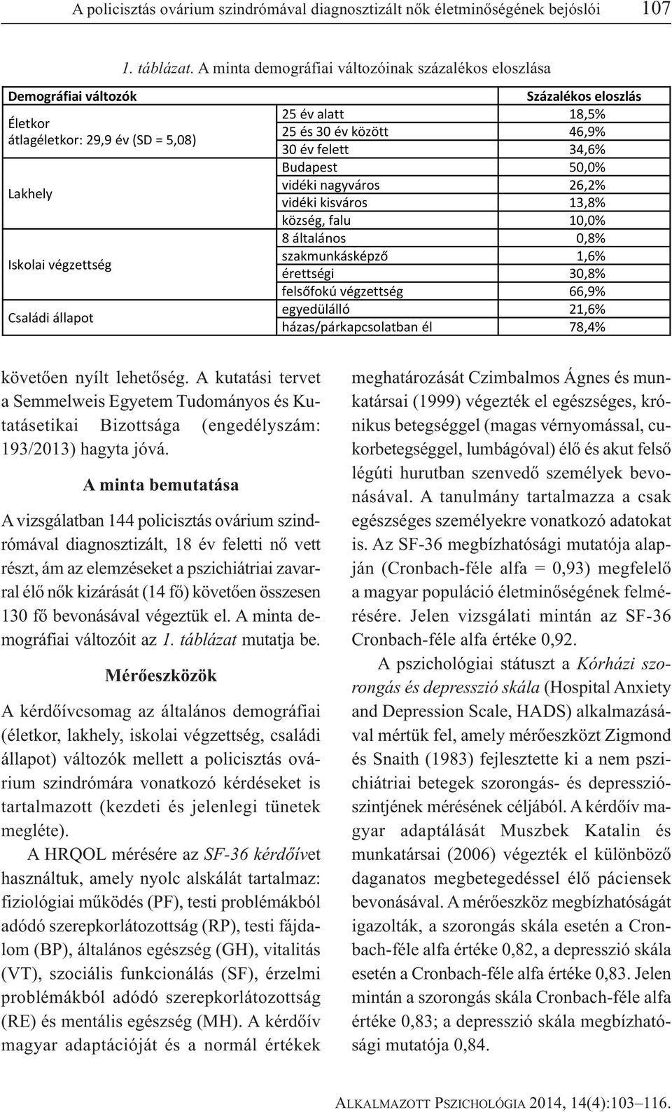 és 30 év között 46,9% 30 év felett 34,6% Budapest 50,0% vidéki nagyváros 26,2% vidéki kisváros 13,8% község, falu 10,0% 8 általános 0,8% szakmunkásképz 1,6% érettségi 30,8% fels fokú végzettség 66,9%