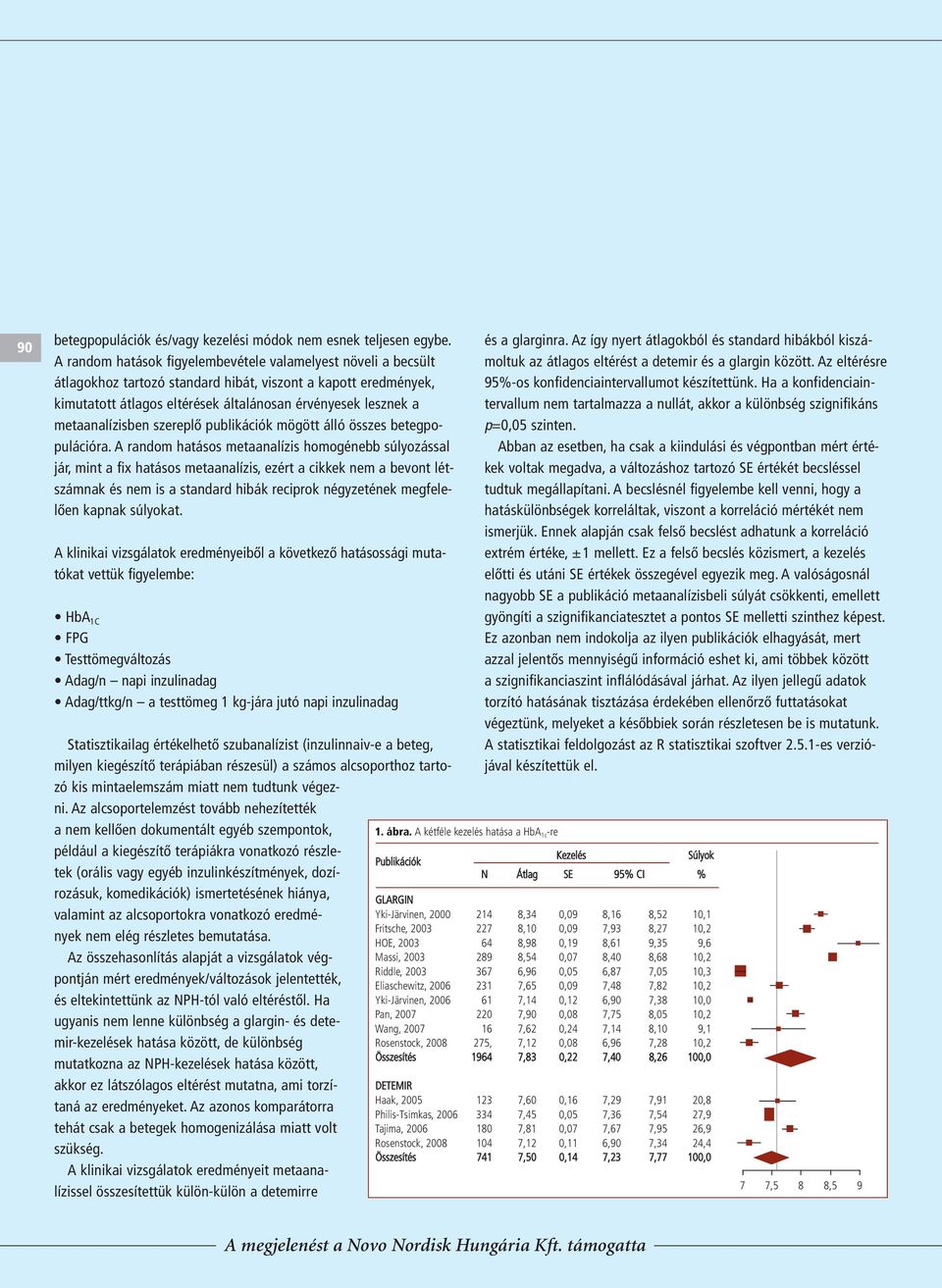 metaanalízisben szereplô publikációk mögött álló összes betegpopulációra.