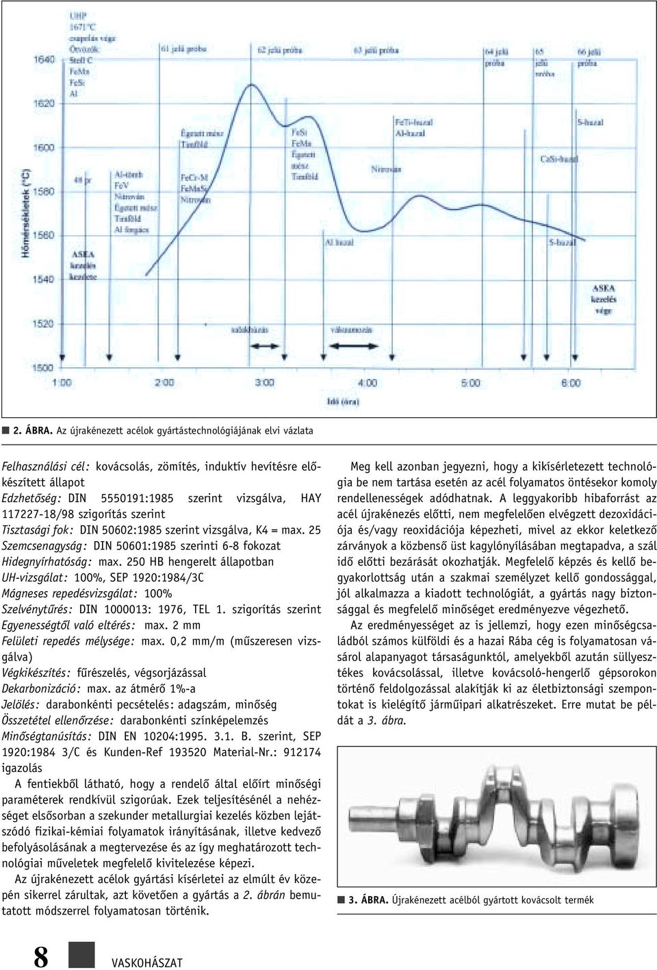 11722718/98 szigorítás szerint Tisztasági fok: DIN 50602:1985 szerint vizsgálva, K4 = max. 25 Szemcsenagyság: DIN 50601:1985 szerinti 68 fokozat Hidegnyírhatóság: max.