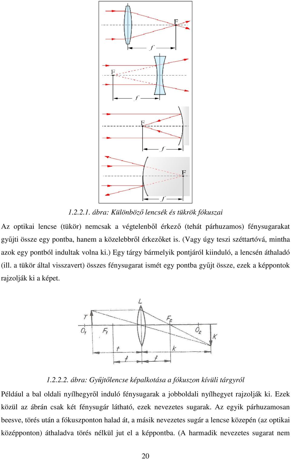a tükör által visszavert) összes fénysugarat ismét egy pontba győjt össze, ezek a képpontok rajzolják ki a képet. 1.2.
