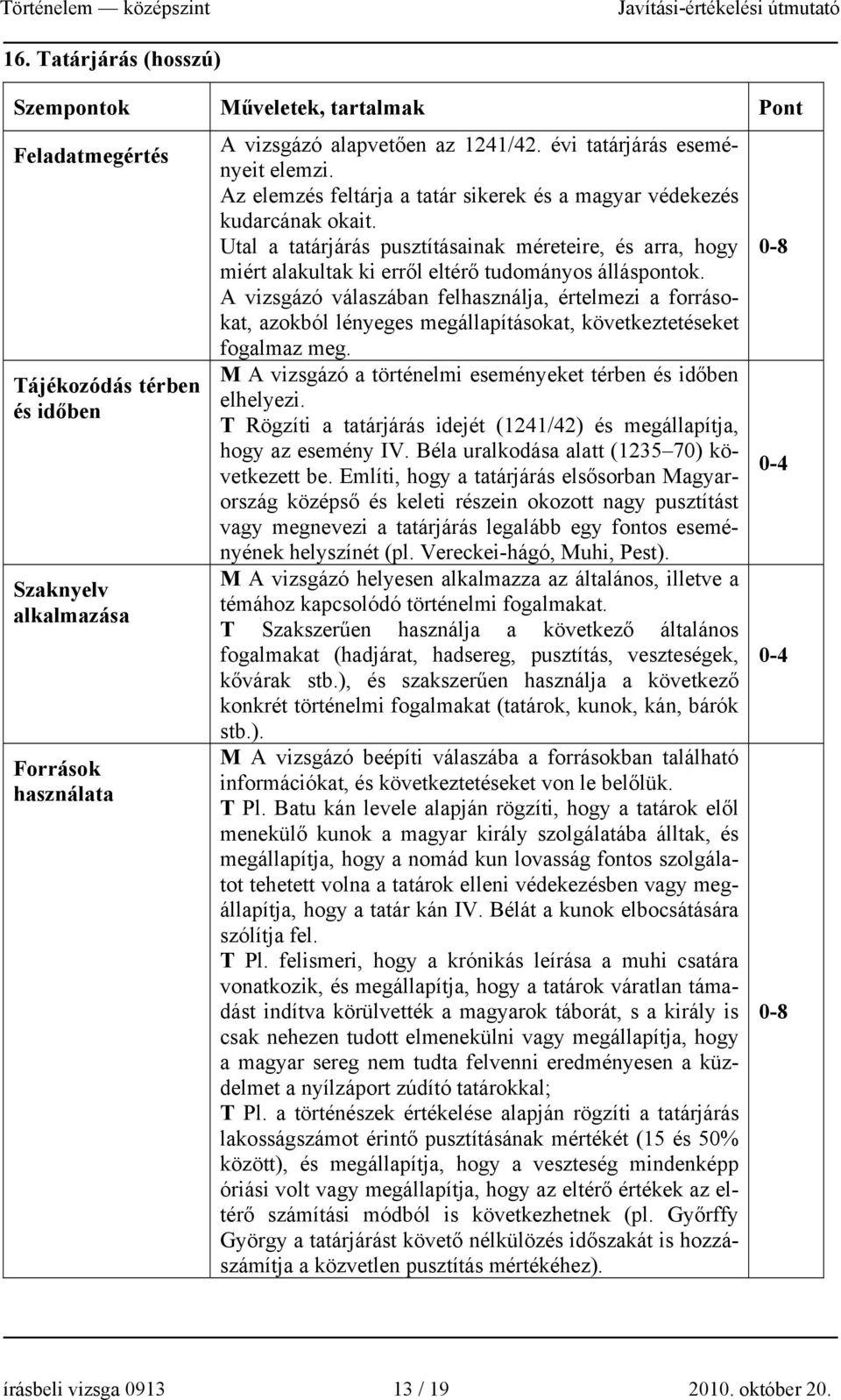 Utal a tatárjárás pusztításainak méreteire, és arra, hogy miért alakultak ki erről eltérő tudományos álláspontok.