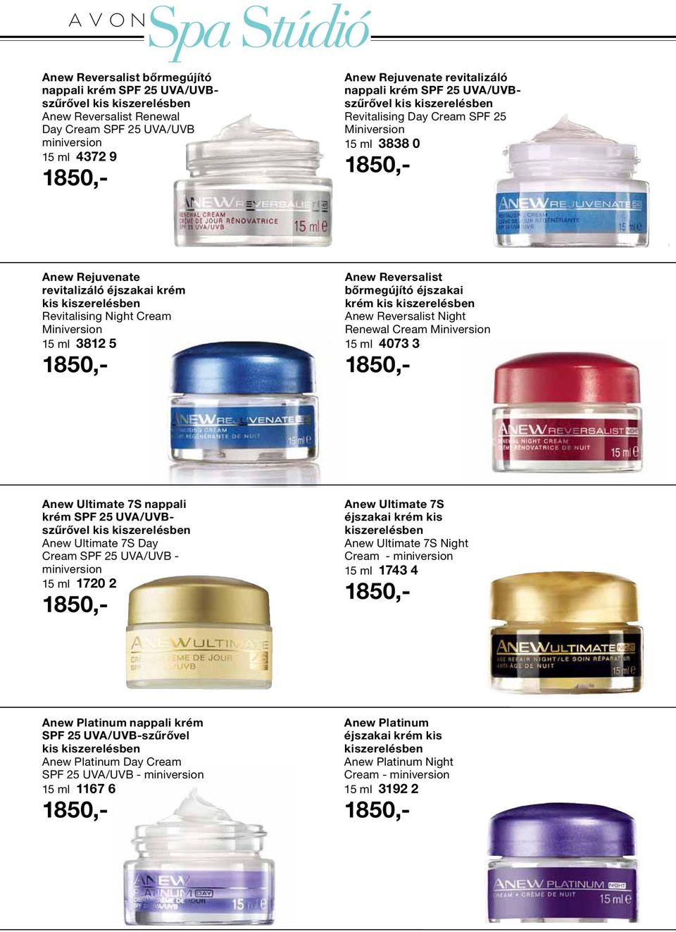 3812 5 Anew Reversalist bőrmegújító éjszakai krém kis kiszerelésben Anew Reversalist Night Renewal Cream Miniversion 15 ml 4073 3 Anew Ultimate 7S nappali krém SPF 25 UVA/UVBszűrővel kis