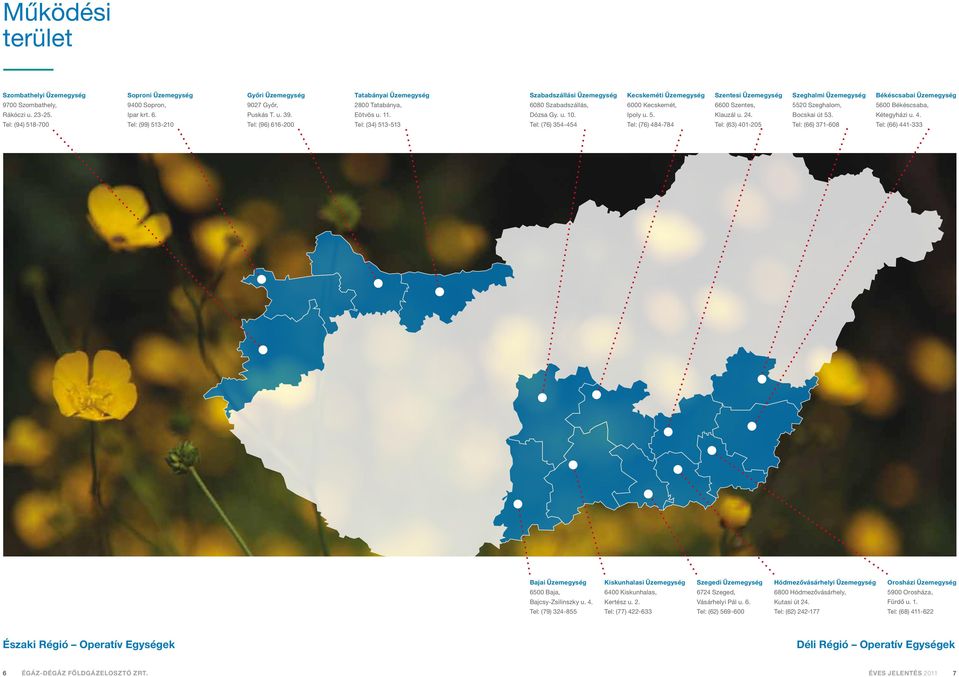 Tel: (76) 354-454 Kecskeméti Üzemegység 6000 Kecskemét, Ipoly u. 5. Tel: (76) 484-784 Szentesi Üzemegység 6600 Szentes, Klauzál u. 24.