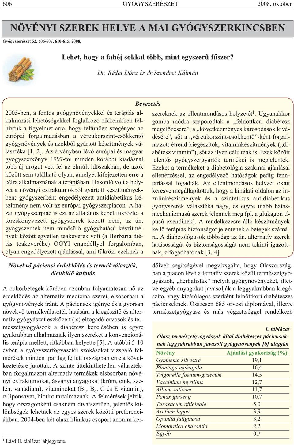 vércukorszint-csökkentő gyógynövények és azokból gyártott készítmények választéka [1, 2].