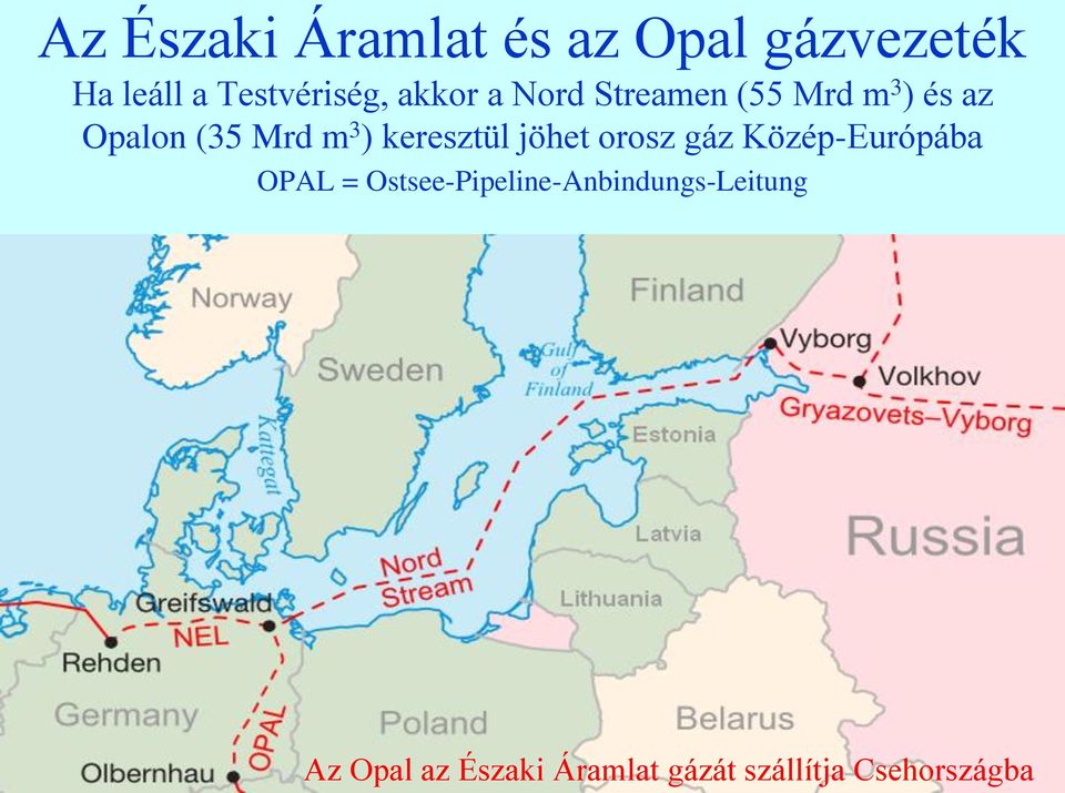 keresztül jöhet orosz gáz Közép-Európába OPAL =