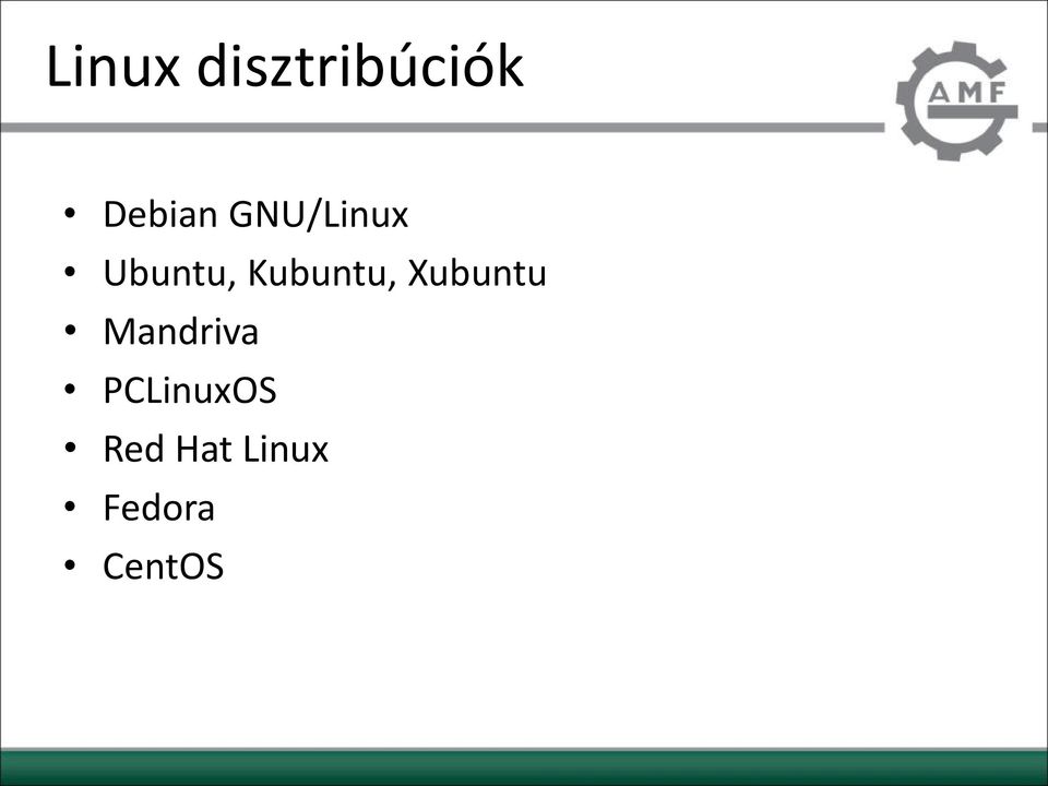 Xubuntu Mandriva PCLinuxOS