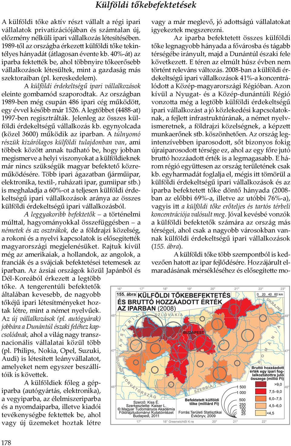 40%-át) az iparba fektették be, ahol többnyire tőkeerősebb vállalkozások létesültek, mint a gazdaság más szektoraiban (pl. kereskedelem).