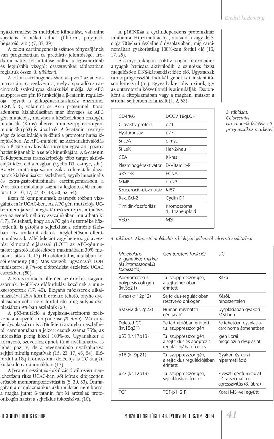 Irodalmi háttér feltüntetése nélkül a legismertebb és leginkább vizsgált összetevôket táblázatban foglaltuk össze (3. táblázat).