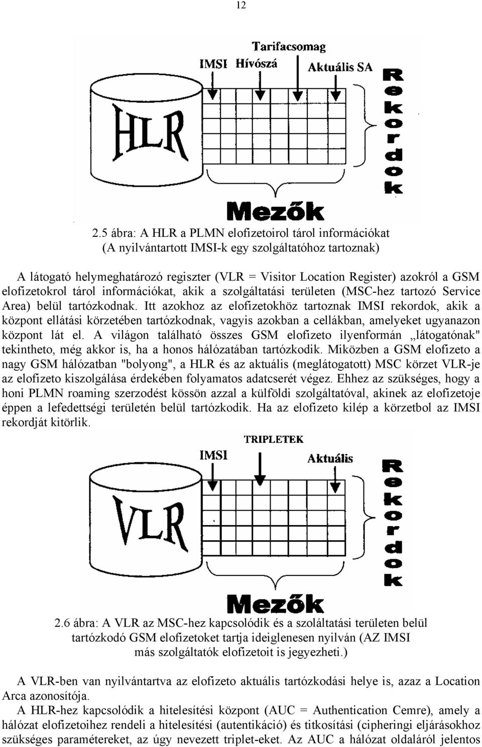 Itt azokhoz az elofizetokhöz tartoznak IMSI rekordok, akik a központ ellátási körzetében tartózkodnak, vagyis azokban a cellákban, amelyeket ugyanazon központ lát el.