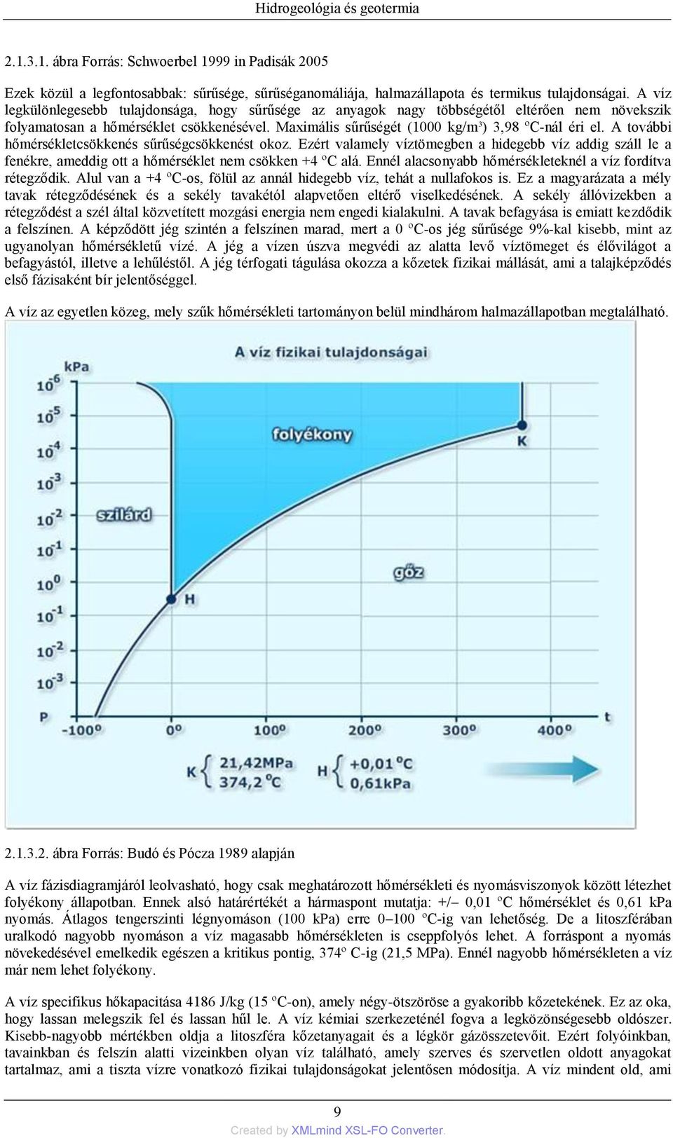 A további hőmérsékletcsökkenés sűrűségcsökkenést okoz. Ezért valamely víztömegben a hidegebb víz addig száll le a fenékre, ameddig ott a hőmérséklet nem csökken +4 ºC alá.