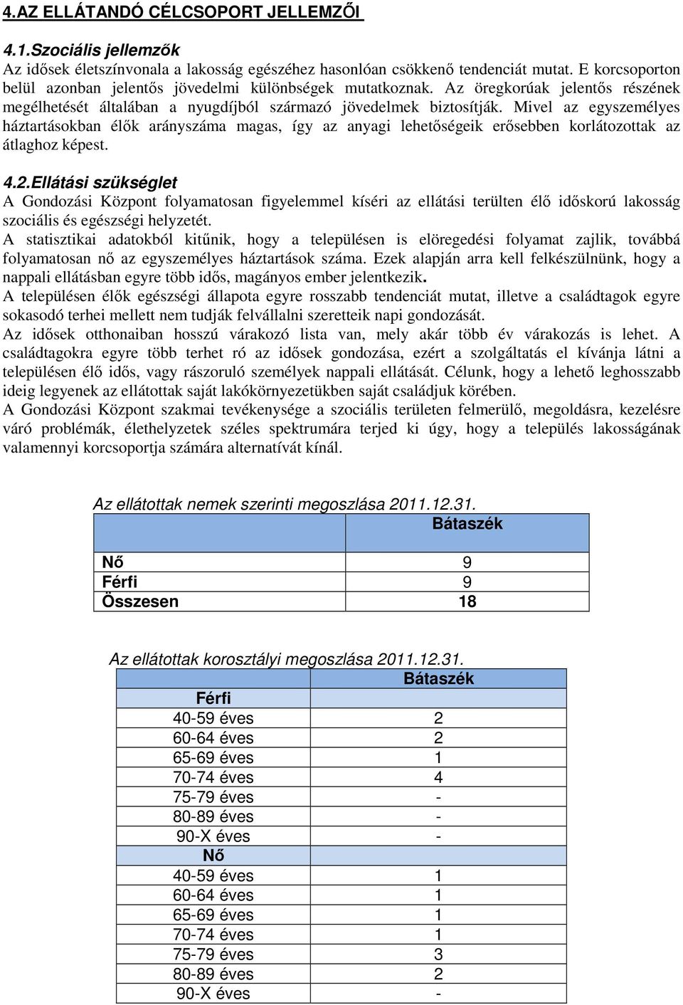 Mivel az egyszemélyes háztartásokban élők arányszáma magas, így az anyagi lehetőségeik erősebben korlátozottak az átlaghoz képest. 4.2.