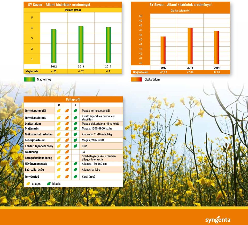28 Olajtartalom Terméspotenciál Termésstabilitás Olajtartalom Olajtermés Glükozinolát tartalom Fehérjetartalom Kezdeti fejlődési erély Télállóság Betegségellenállóság Növénymagasság