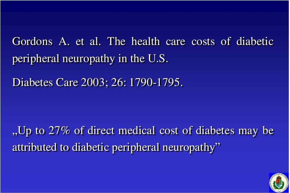 neuropathy in the U.S.