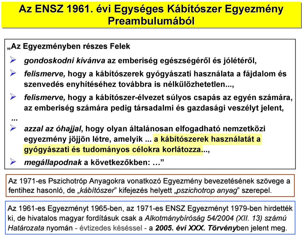 fájdalom és szenvedés enyhítéséhez továbbra is nélkülözhetetlen.