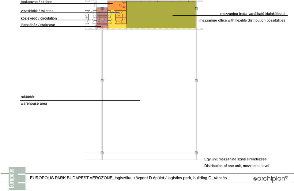 office with flexible distribution possibilities raktártér warehouse area