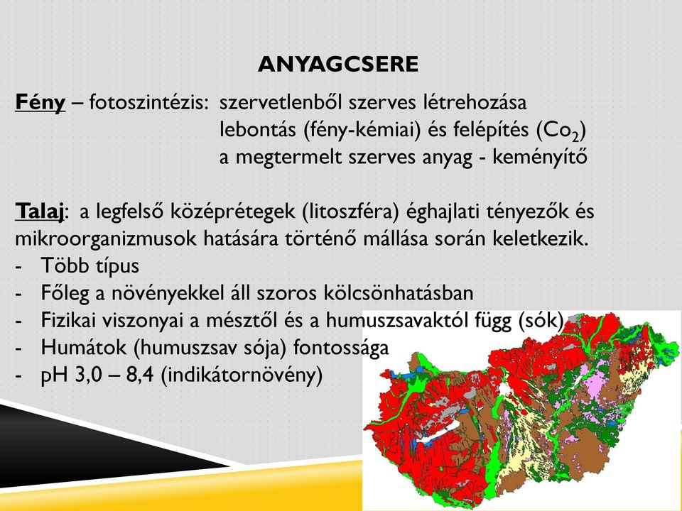 mikroorganizmusok hatására történő mállása során keletkezik.