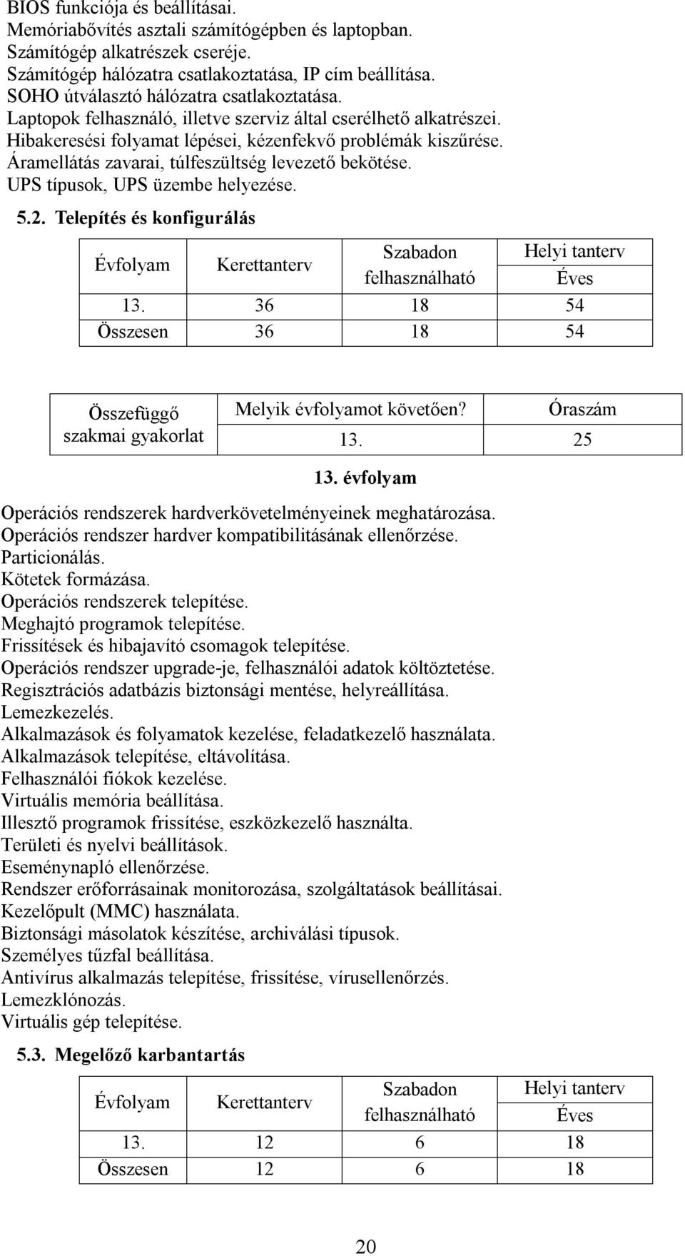 Áramellátás zavarai, túlfeszültség levezető bekötése. UPS típusok, UPS üzembe helyezése. 5.2. Telepítés és konfigurálás 13.