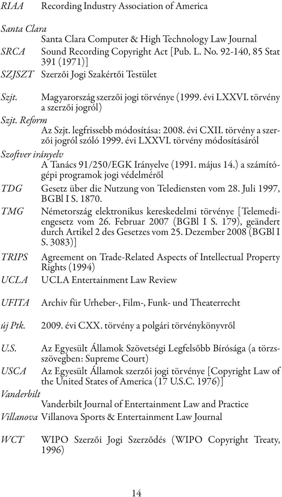 legfrissebb módosítása: 2008. évi CXII. törvény a szerzői jogról szóló 1999. évi LXXVI. törvény módosításáról Szoftver irányelv A Tanács 91/250/EGK Irányelve (1991. május 14.