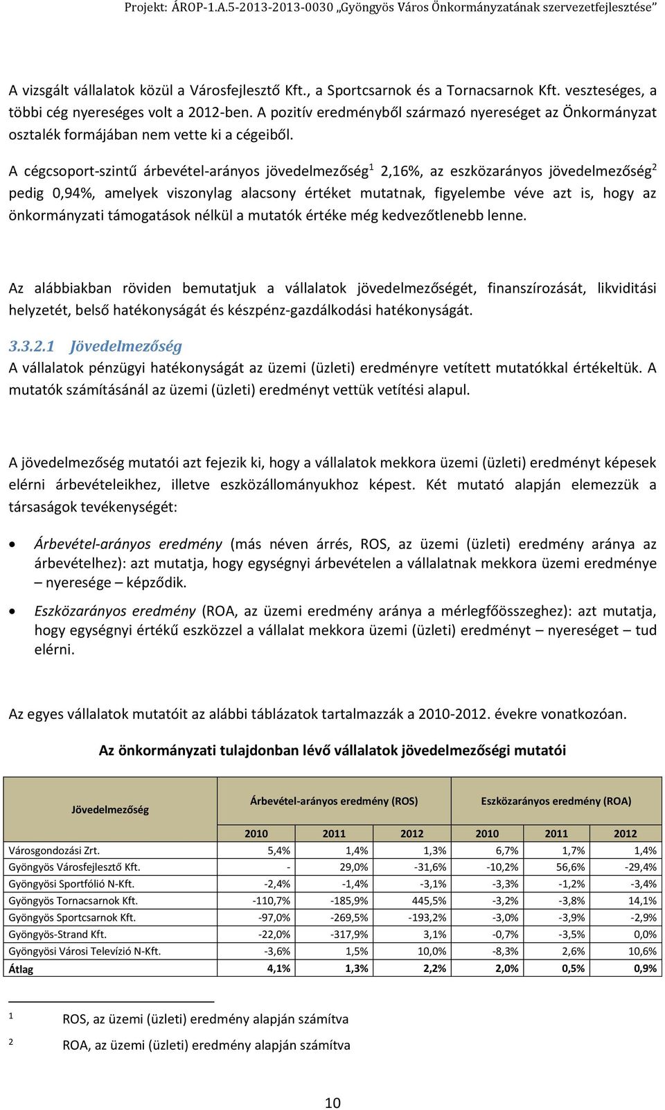 A cégcsoport-szintű árbevétel-arányos jövedelmezőség 1 2,16%, az eszközarányos jövedelmezőség 2 pedig 0,94%, amelyek viszonylag alacsony értéket mutatnak, figyelembe véve azt is, hogy az