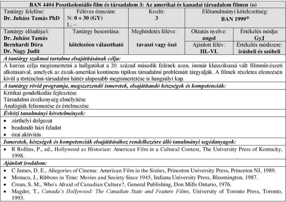 század második felének azon, immár klasszikussá vált filmművészeti alkotásaival, amelyek az észak-amerikai kontinens tipikus társadalmi problémáit tárgyalják.