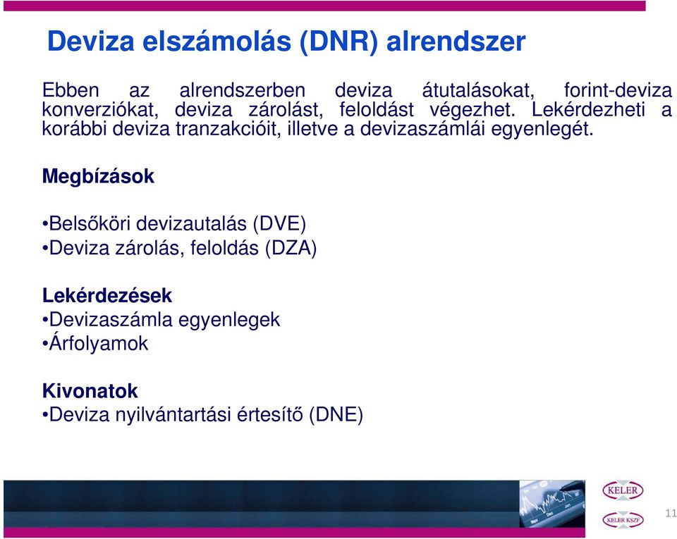 Lekérdezheti a korábbi deviza tranzakcióit, illetve a devizaszámlái egyenlegét.