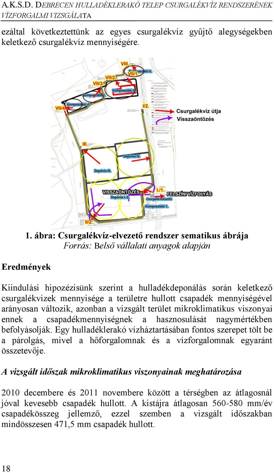 a területre hullott csapadék mennyiségével arányosan változik, azonban a vizsgált terület mikroklimatikus viszonyai ennek a csapadékmennyiségnek a hasznosulását nagymértékben befolyásolják.