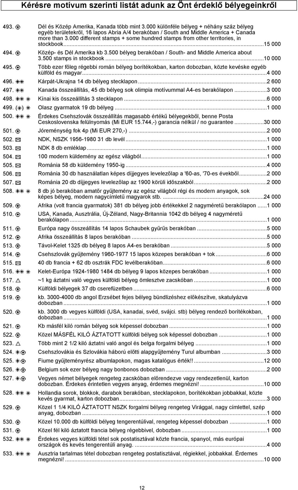 000 different stamps + some hundred stamps from other territories, in stockbook...15 000 494. Közép- és Dél Amerika kb 3.500 bélyeg berakóban / South- and Middle America about 3.