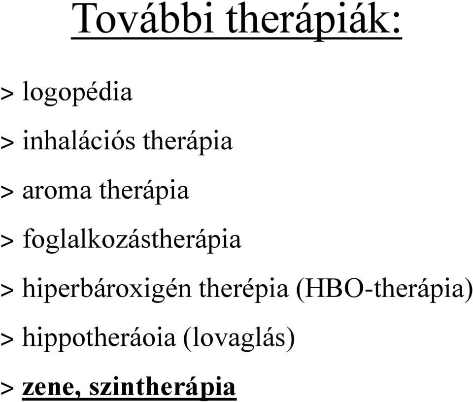 foglalkozástherápia hiperbároxigén